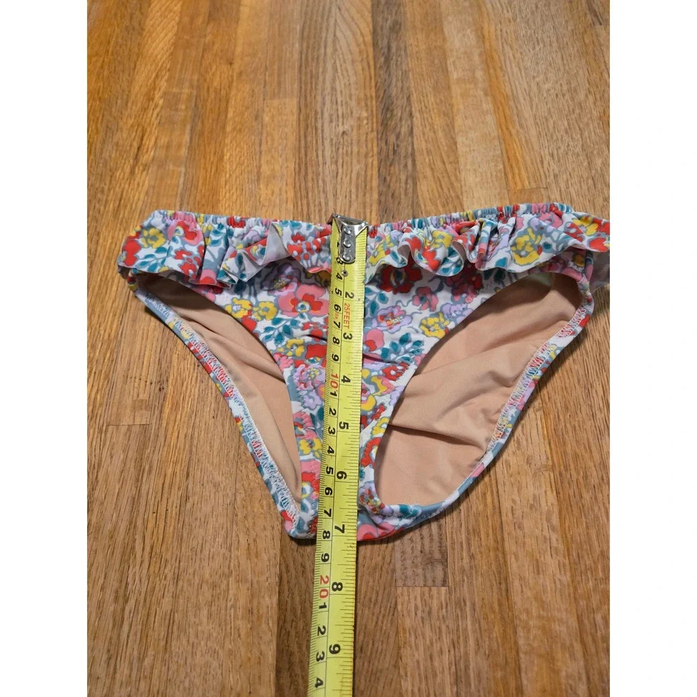 Crewcuts J.Crew Girls 6-7 Multi Color Floral Ruffle Bikini Swimsuit Bottom